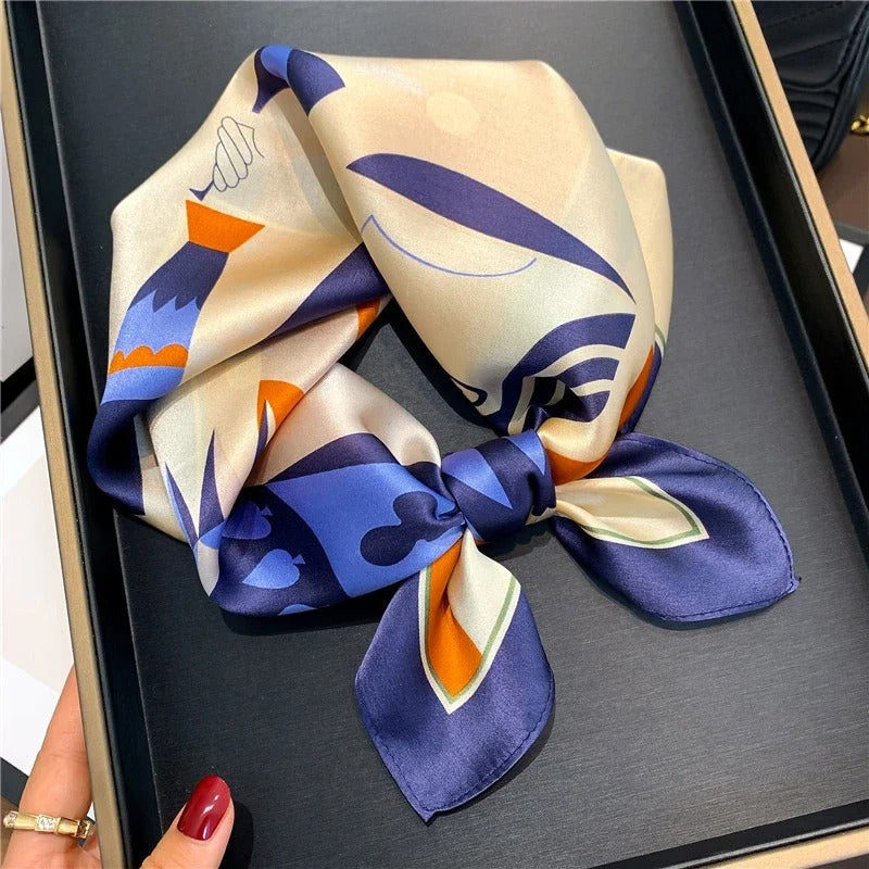 Lenços de Seda - Tamanho 53x53cm Estampas Variadas