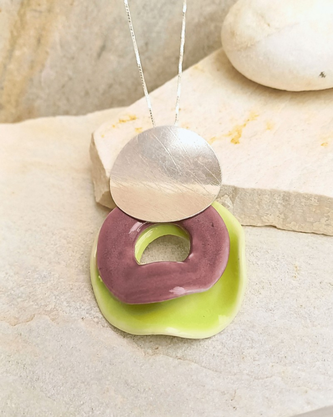 Colar Duplo Verão - Em Cerâmica Artesanal