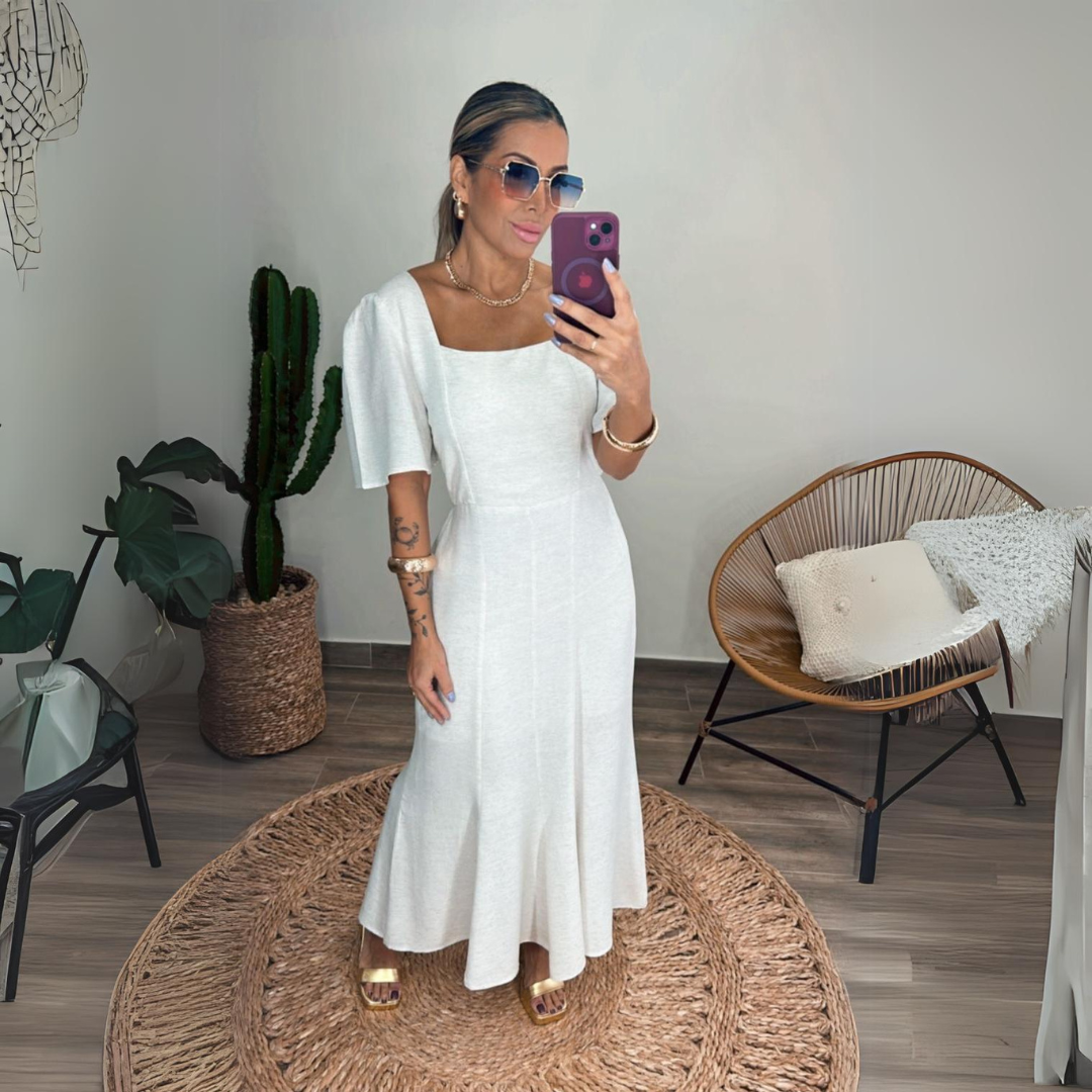 Vestido Sereia Cru