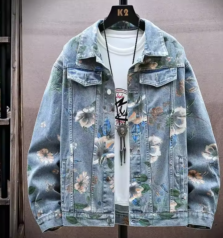 Jaqueta Jeans - Desenhos Florais