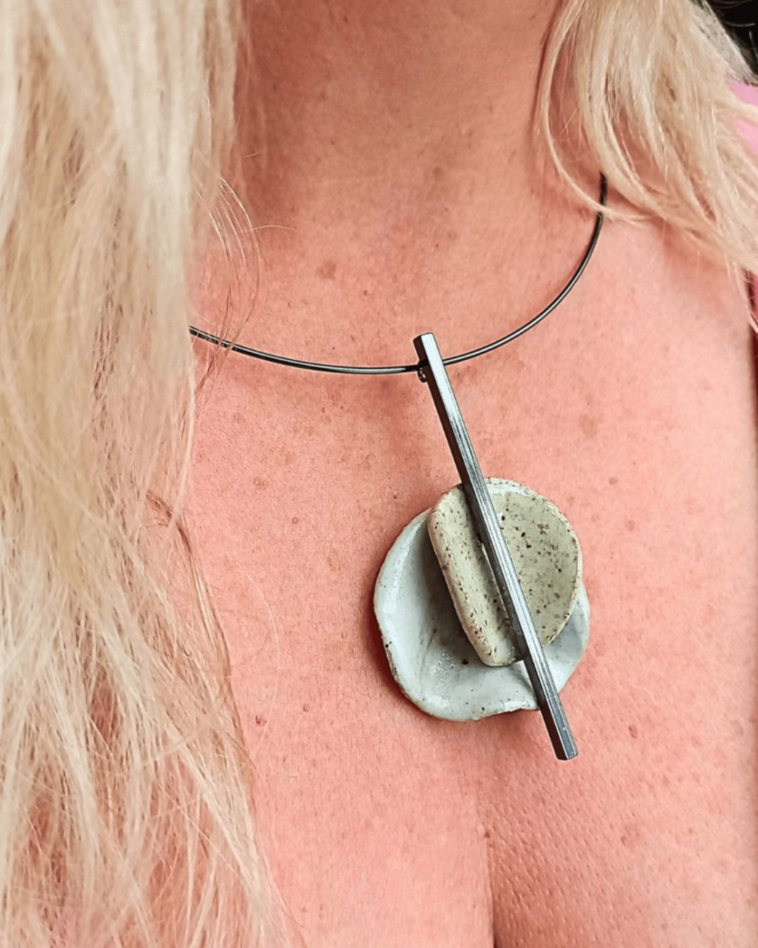 Choker Baunilha - Em Cerâmica Artesanal