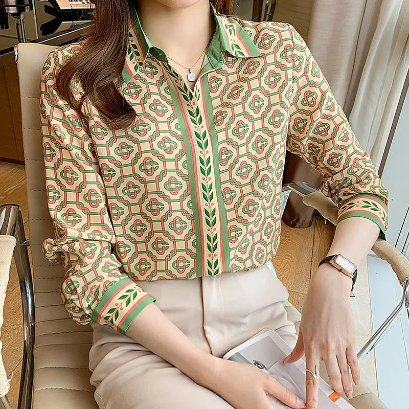Camisa Feminina Manga Longa Correntes