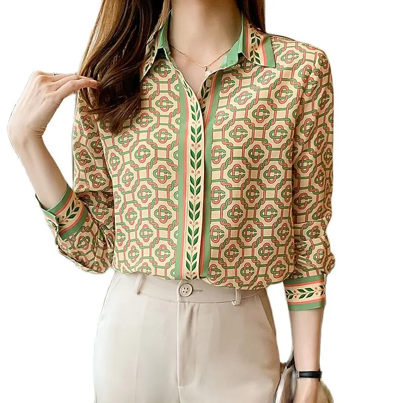 Camisa Feminina Manga Longa Correntes