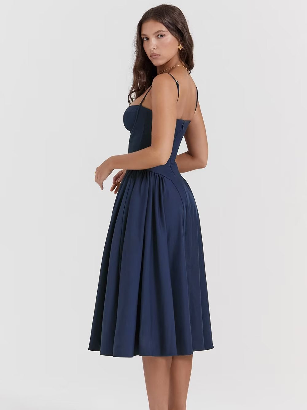 Vestido Midi Meia taça Paris (Pronta Entrega)