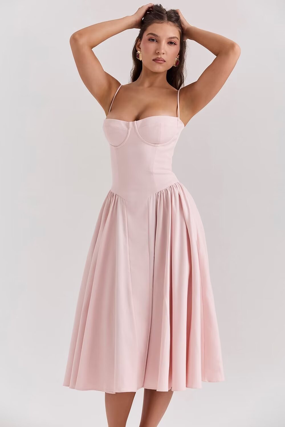 Vestido Midi Meia taça Paris (Pronta Entrega)