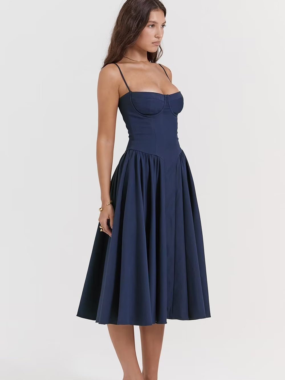 Vestido Midi Meia taça Paris (Pronta Entrega)