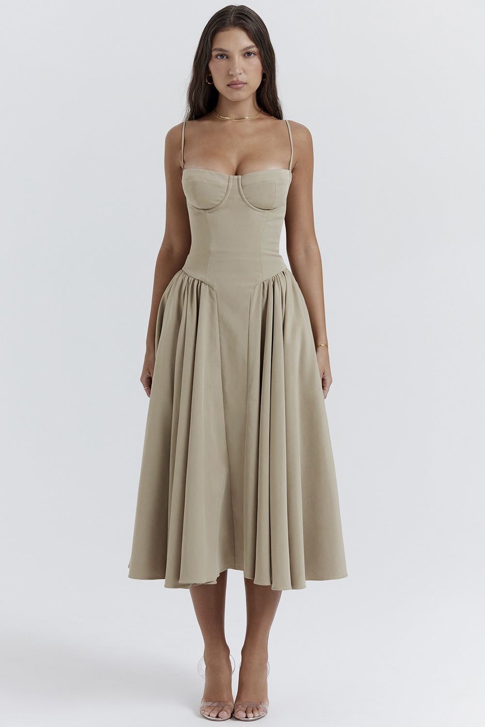Vestido Midi Meia taça Paris (Pronta Entrega)