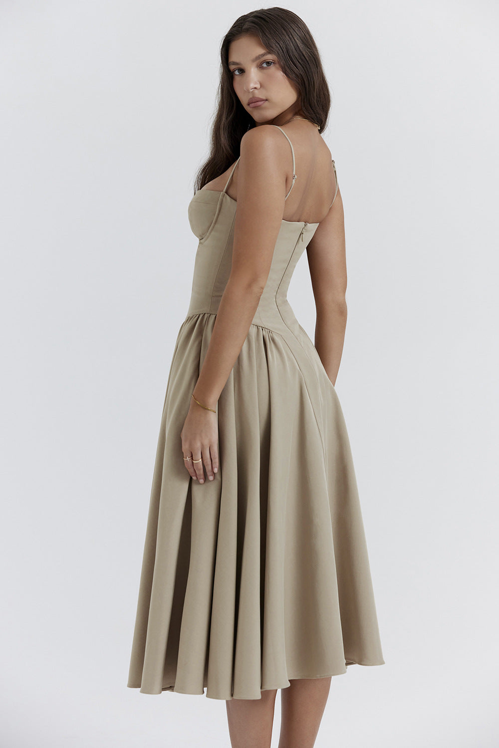 Vestido Midi Meia taça Paris (Pronta Entrega)