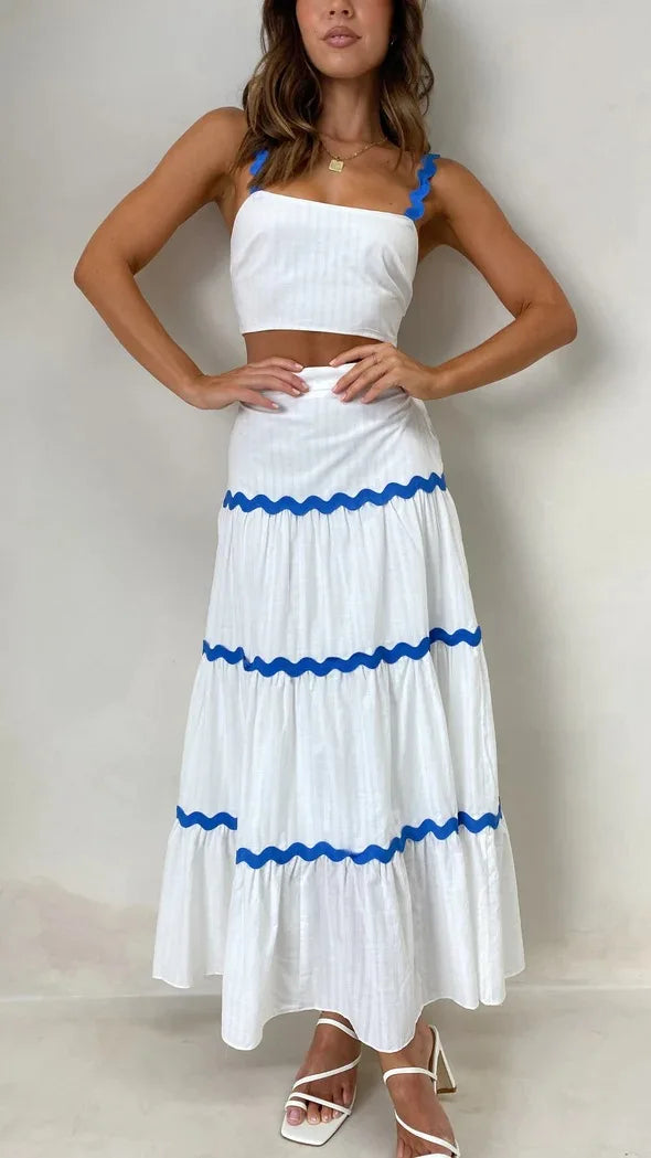 Conjunto Creta - Cropped e saia