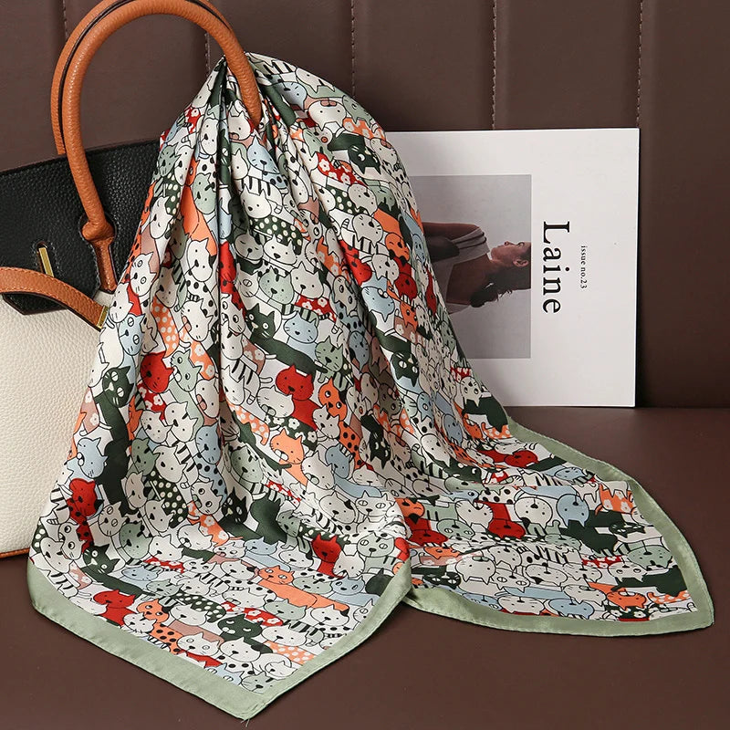 Lenços de Seda - Tamanho 70x70cm Estampas Variadas