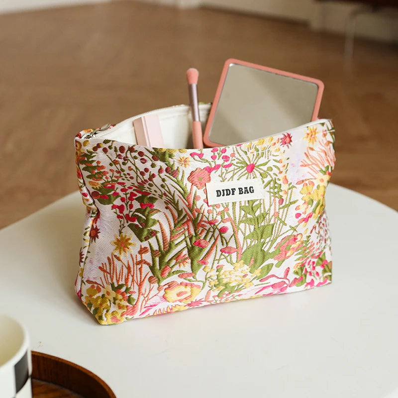 Bolsa Elegance de Cosméticos Feminina com Estampa 3D Elegante