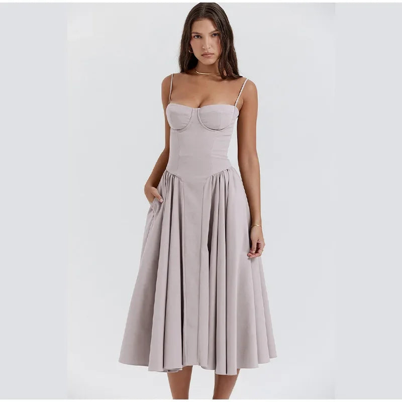 Vestido Midi Meia taça Paris (Pronta Entrega)