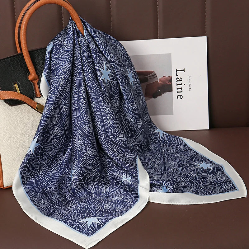 Lenços de Seda - Tamanho 70x70cm Estampas Variadas