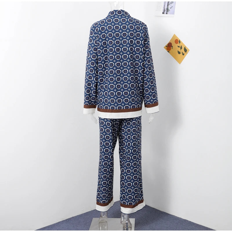 Conjunto Feminino Elegante de Camisa Manga Longa Bridgerton