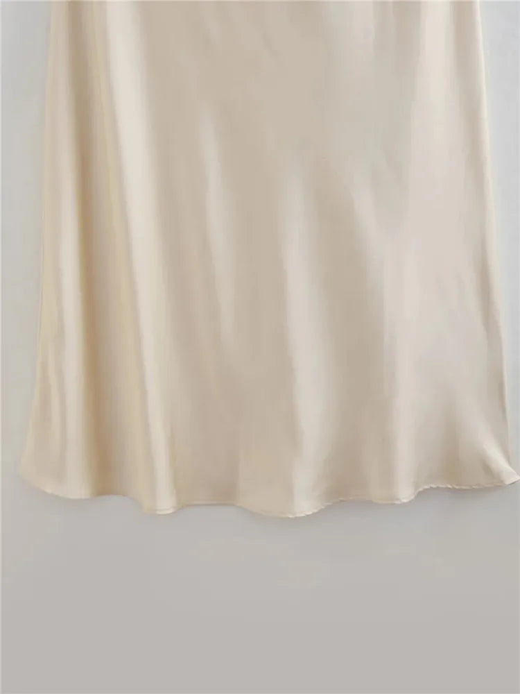 Vestido de cetim Santorini