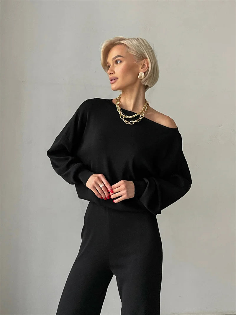 Conjunto Feminino de Malha Chersky - Elegância e Conforto Casual