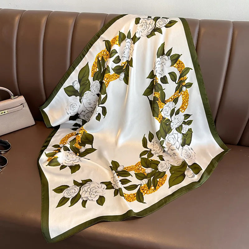 Lenços de Seda - Tamanho 70x70cm Estampas Variadas