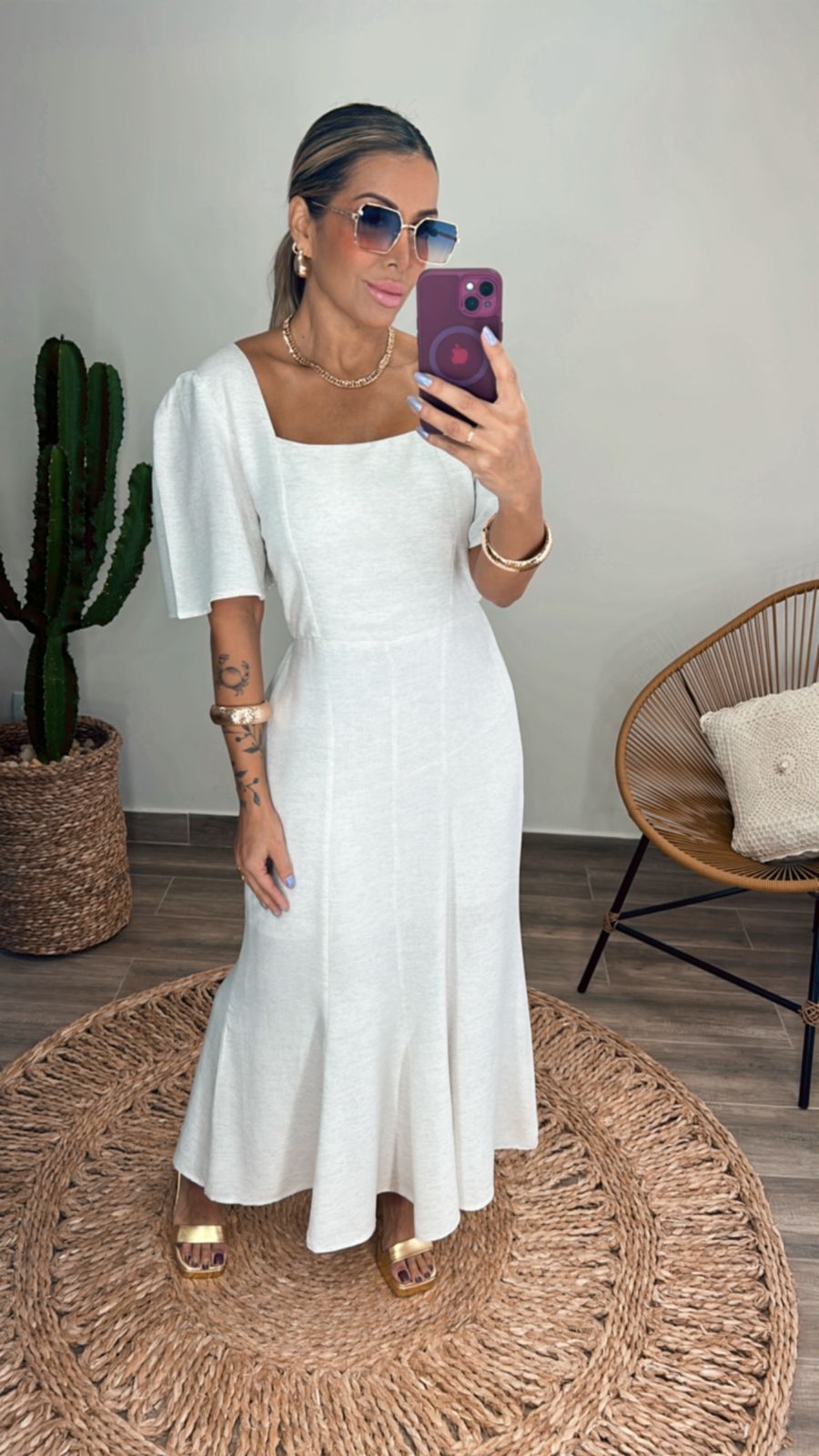 Vestido Sereia Cru