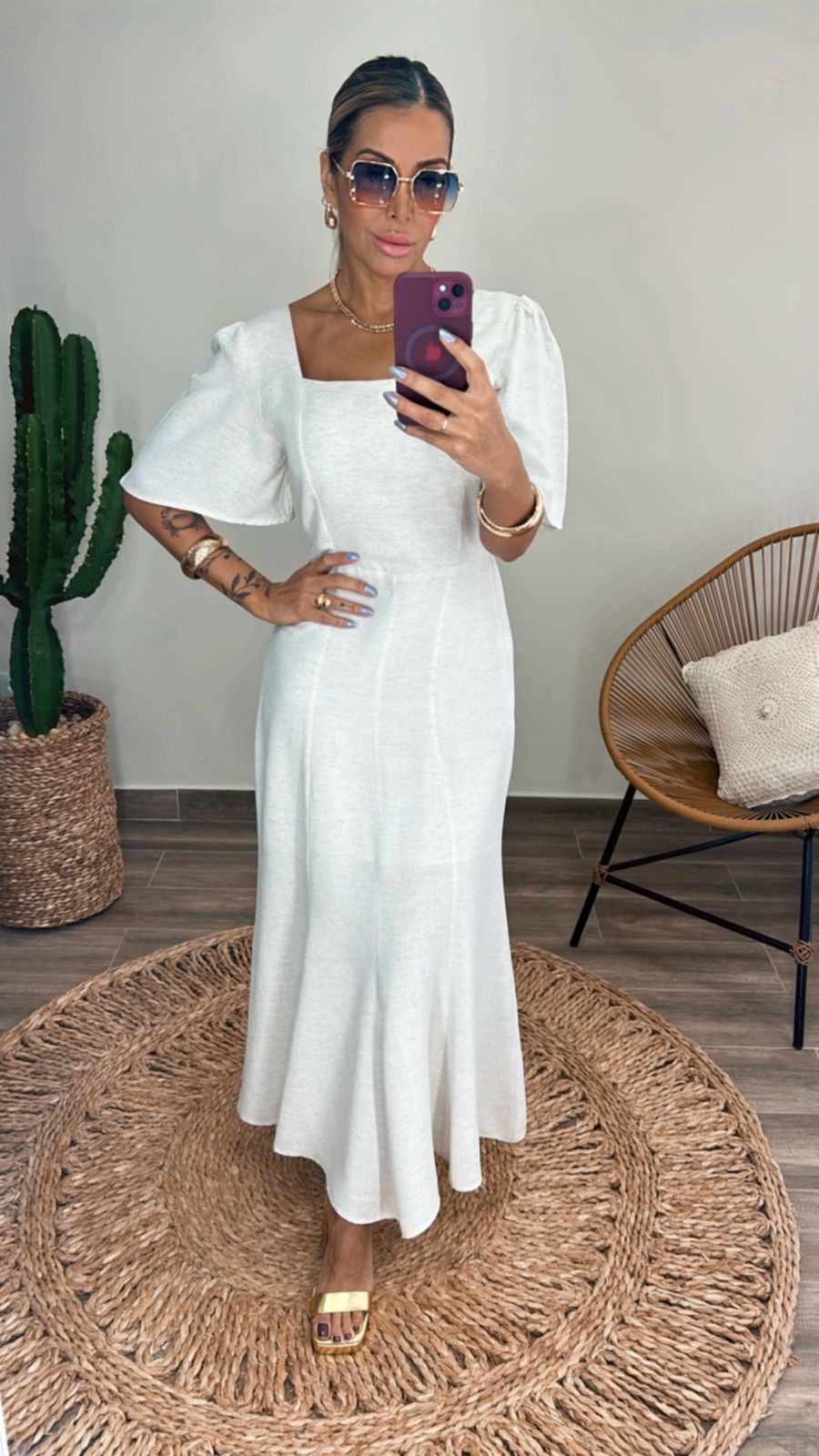Vestido Sereia Cru