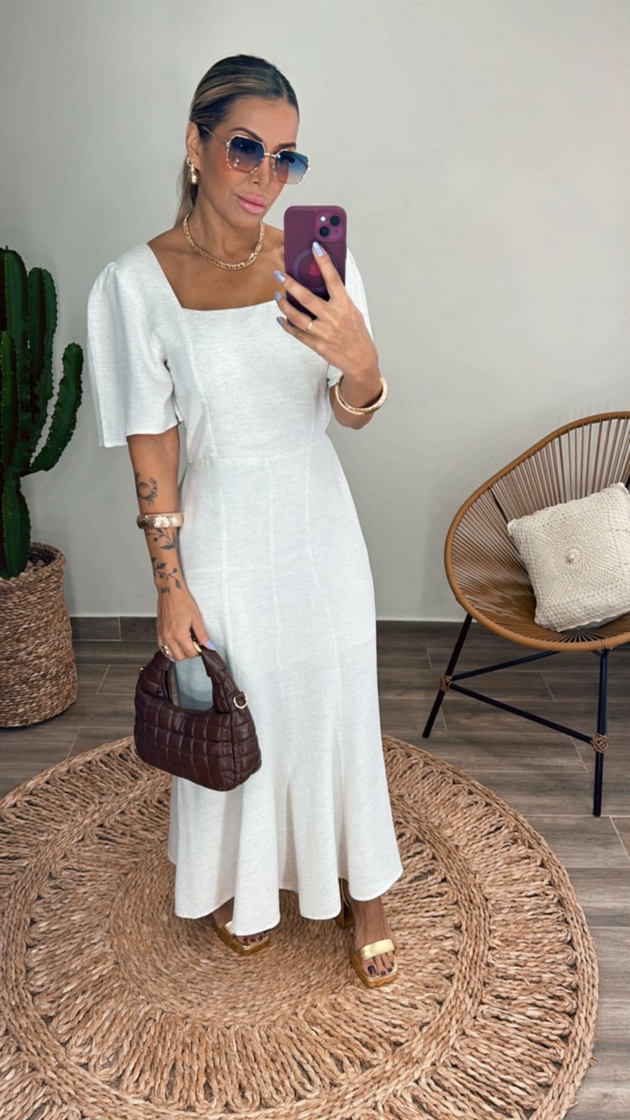Vestido Sereia Cru