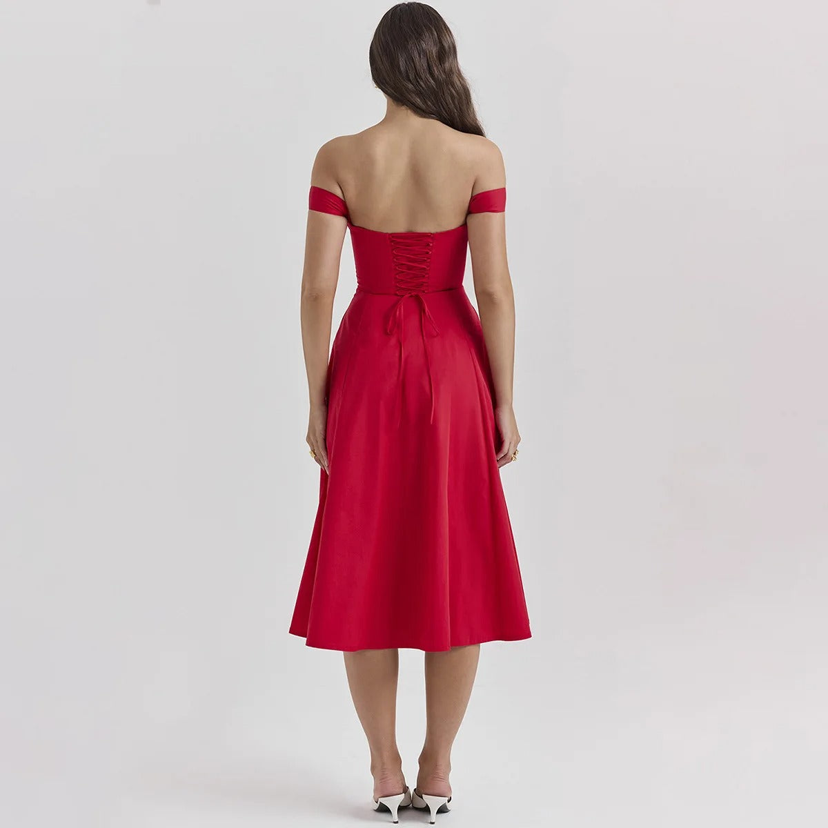 Vestido Midi com Fenda Lateral e Amarração Lyon