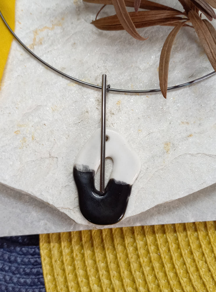 Choker Yin Yang - Em Cerâmica Artesanal
