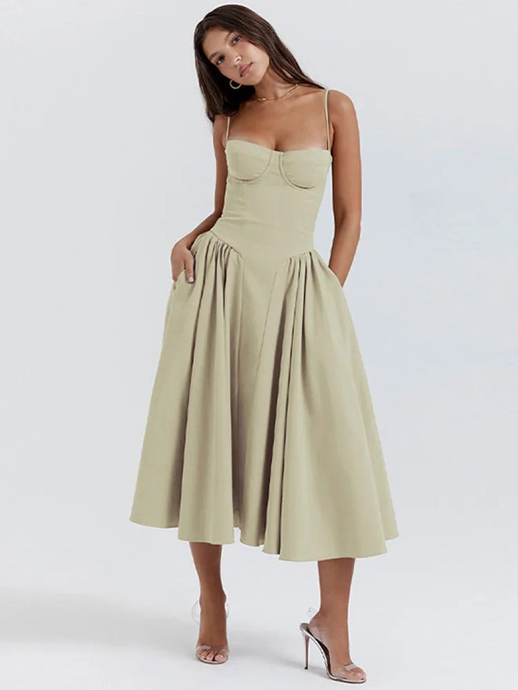 Vestido Midi Meia taça Paris (Pronta Entrega)