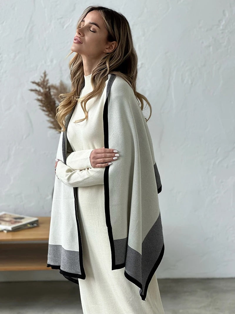 Conjunto de Malha Elegante com Xale - Fairbanks