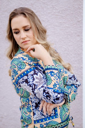 Conjunto Cora - Camisa e calça com elástico