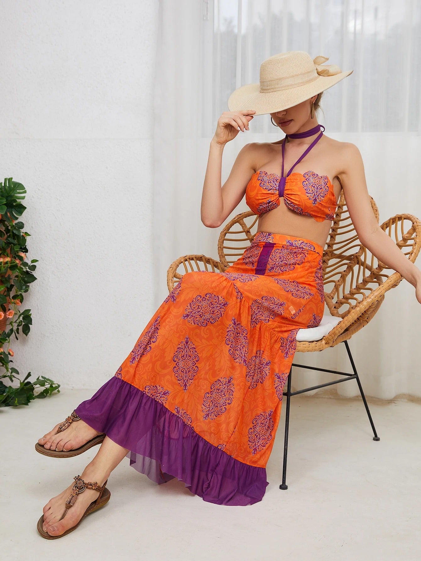 Biquini Hot Pants Sabrina - com saia