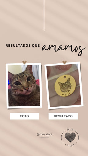 Corrente de Amor - Pingente Personalizado com a foto do seu pet