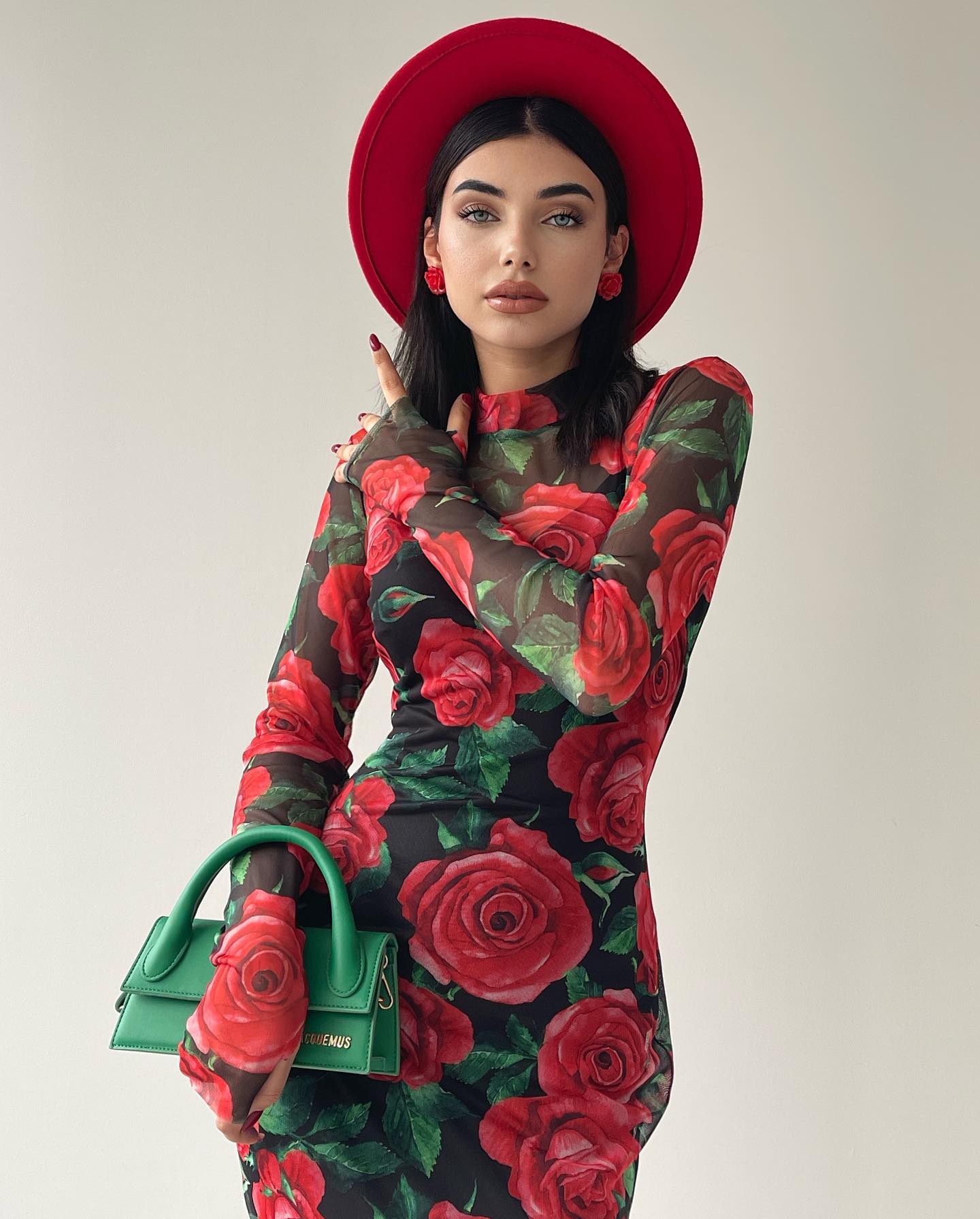 Vestido Longo Manga Longa Justo Equador (Pronta Entrega)