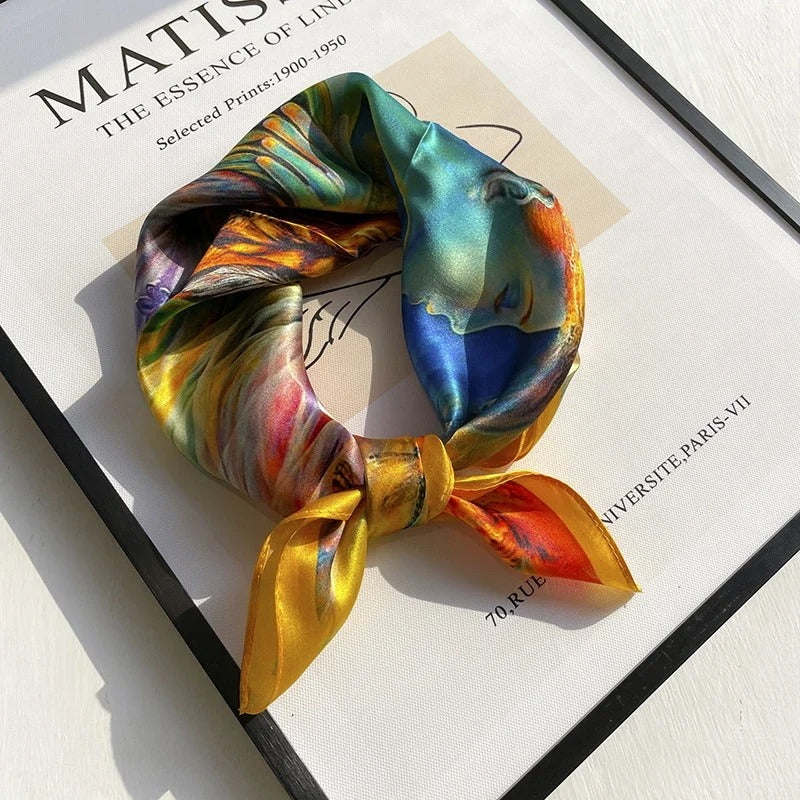 Lenços de Seda - Tamanho 53x53cm Estampas Variadas