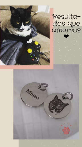 Corrente de Amor - Pingente Personalizado com a foto do seu pet
