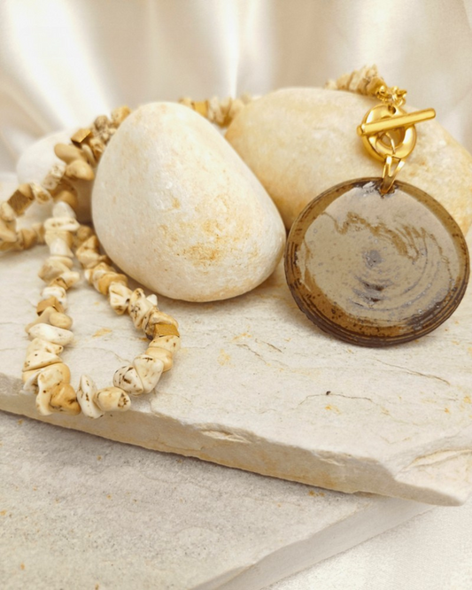 Colar Jaspe Terra Viva - Em Cerâmica Artesanal