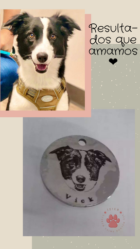 Corrente de Amor - Pingente Personalizado com a foto do seu pet