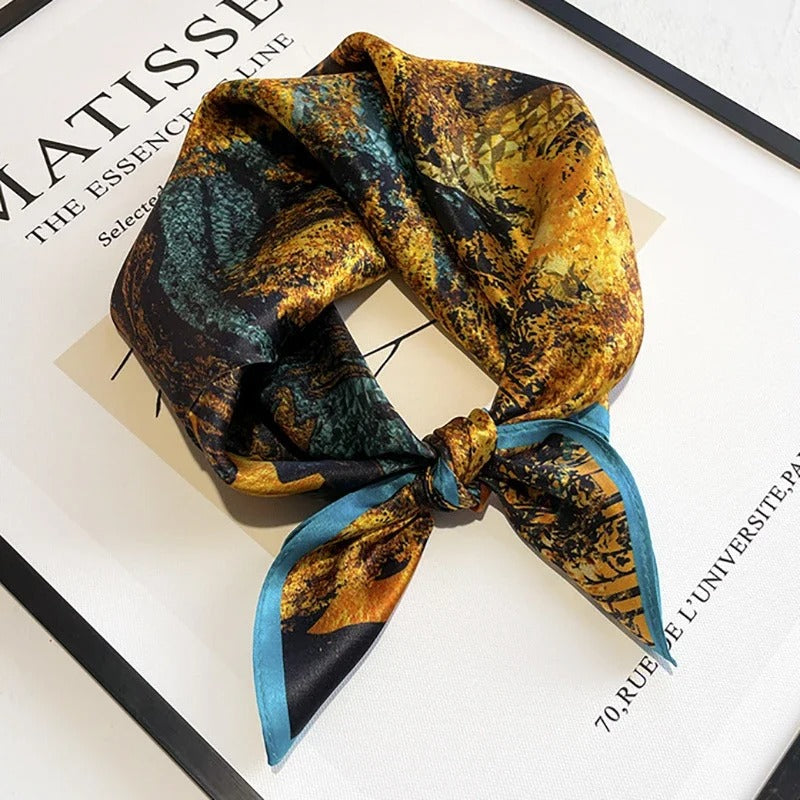 Lenços de Seda - Tamanho 53x53cm Estampas Variadas