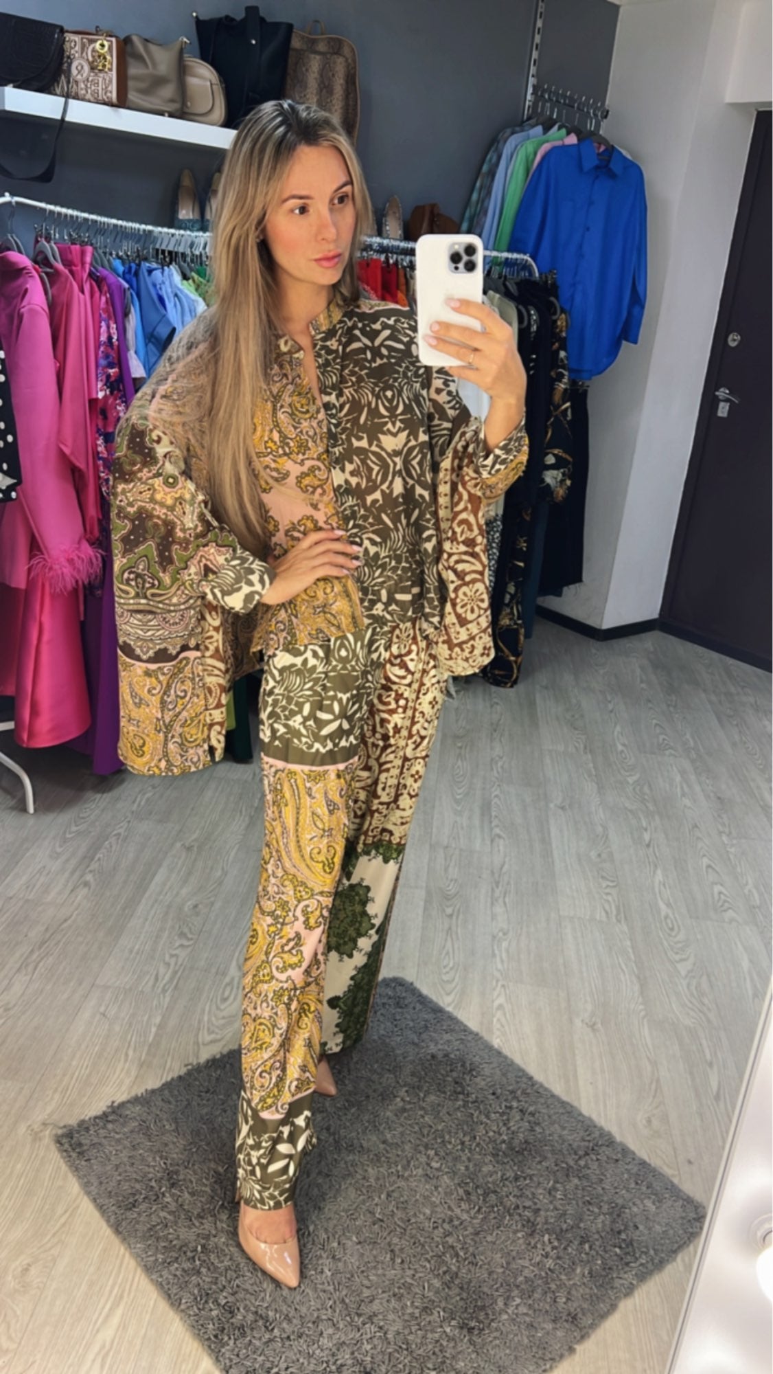 Conjunto Janice - Camisa morcego e calça de zíper