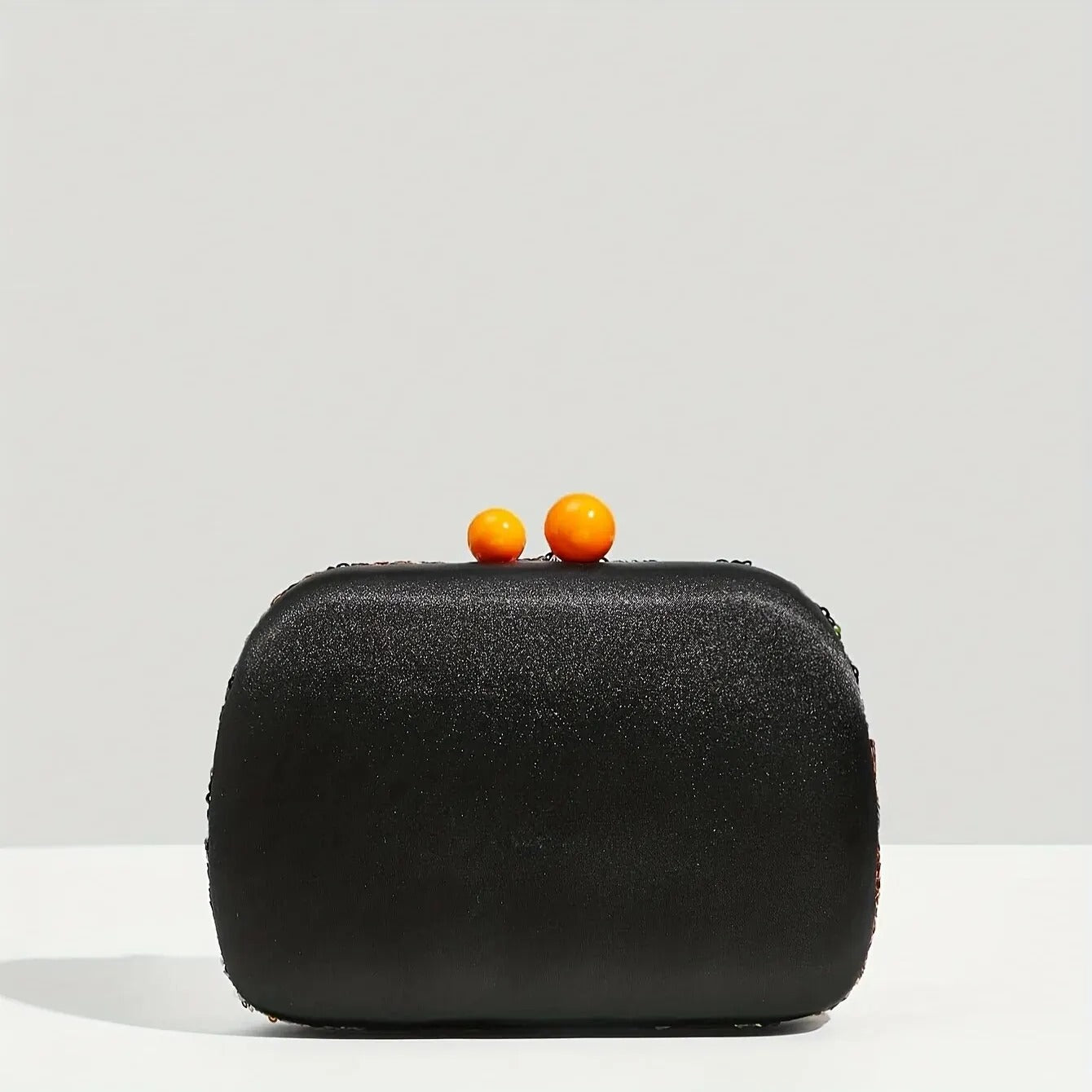 Bolsa Feminina de Mão Clutch Bordada Laranja