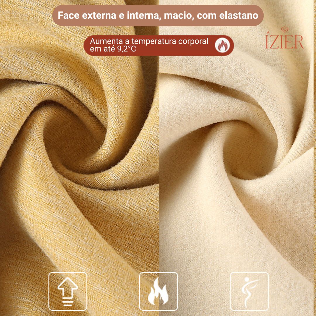 Conjunto Térmico para Mulheres, Tecido Base Elástica Grossos de Veludo, Sem Costura, Quente para Inverno