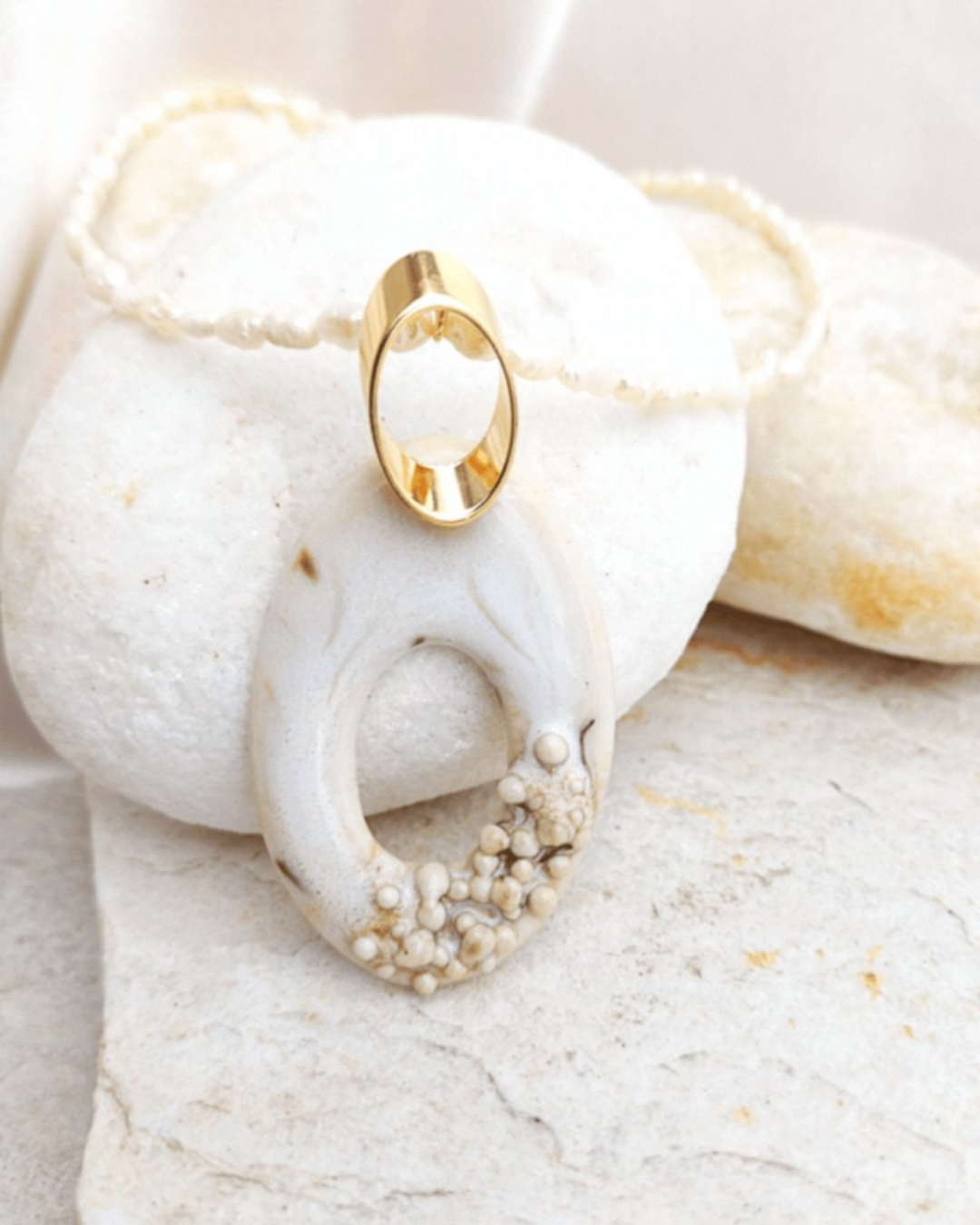 Colar Madrepérola - Em Cerâmica Artesanal