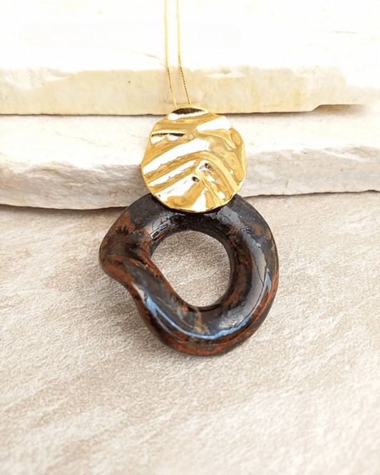 Colar Ferrugem - Em Cerâmica Artesanal