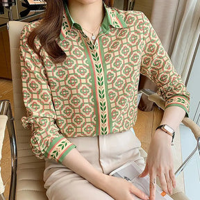 Camisa Feminina Manga Longa Correntes