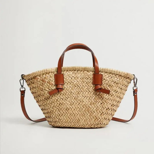 Bolsa Havana – Bolsa de Palha Casual com Grande Capacidade