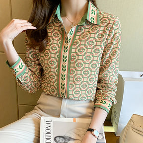Camisa Feminina Manga Longa Correntes