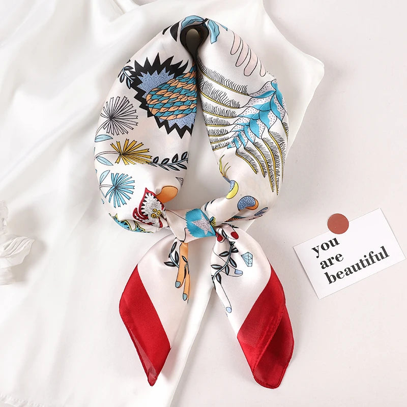 BRINDE Lenços de Seda - Tamanho 60x80cm Estampas Variadas