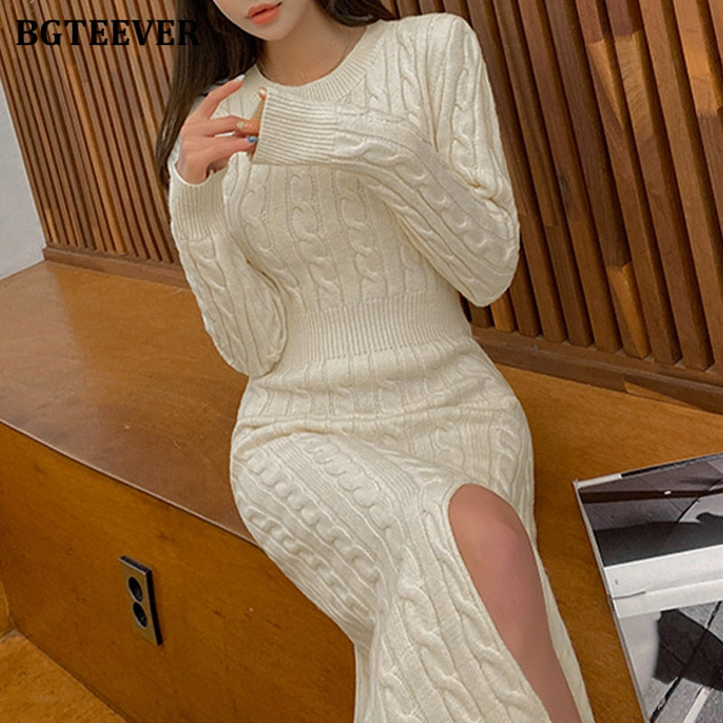 Vestido de lã Luara