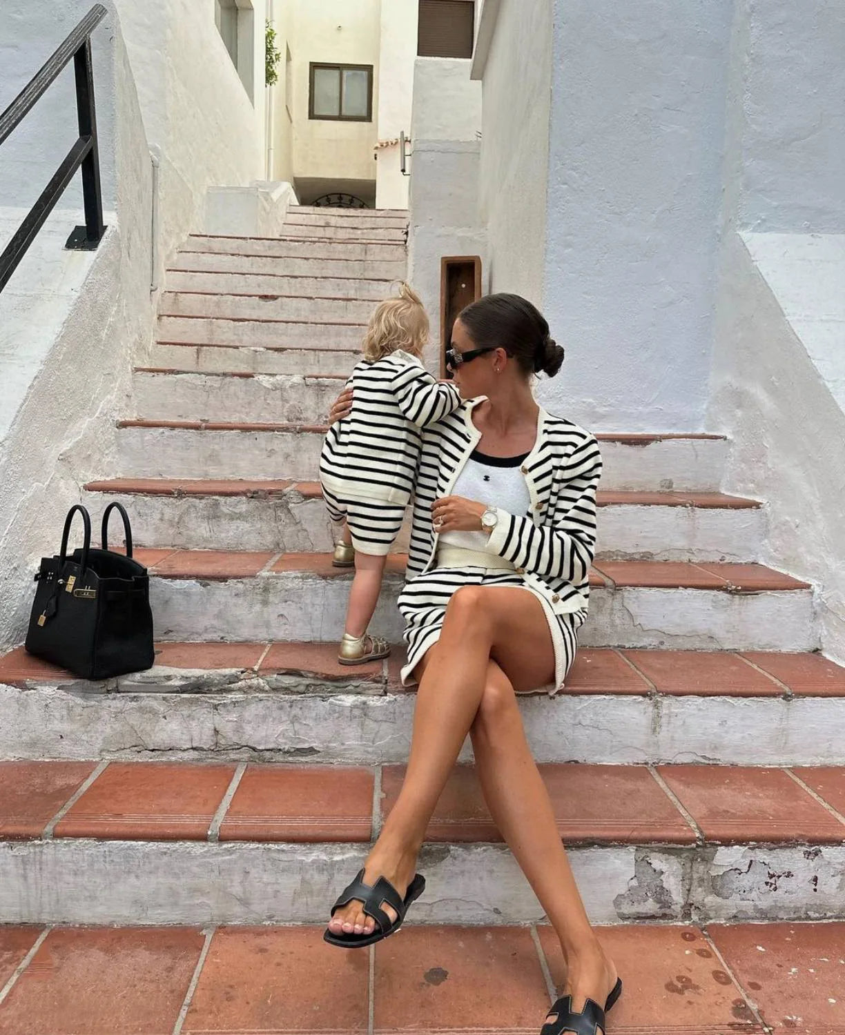 Conjunto Cardigan e Shorts de tricô Atenas