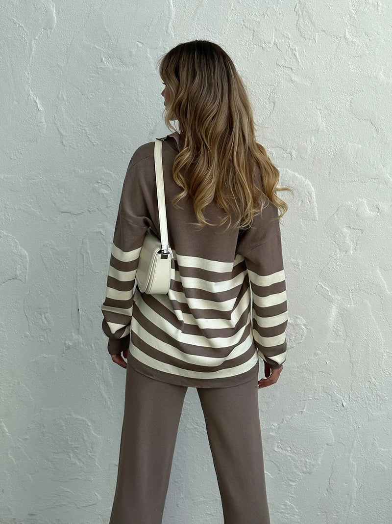 Conjunto de Loungewear Feminino Listrado - Nuuk