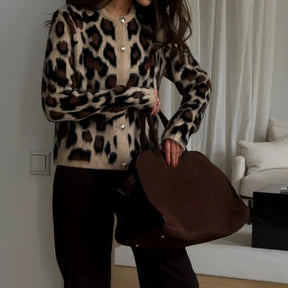 Cardigã Animal Print - Elegância feminina
